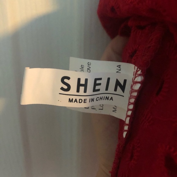 Shein Eyelet Embroidered Flounce Cami Top - Picture 4 of 4